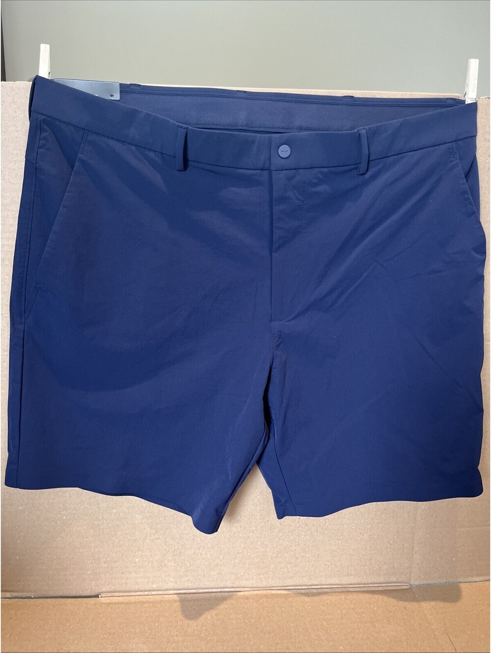 RLX Polo Ralph Lauren Mens Tailored Fit Shorts Navy 40 W 8" Inseam $120 GOLF NWT
